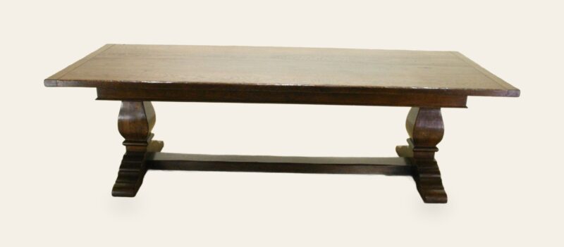 Band saw base refectory table 342 — handmade by Bryn Hall in Suffolk