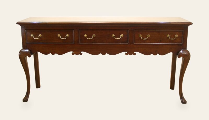 Cab leg three dresser server view one — handmade by Bryn Hall in Suffolk