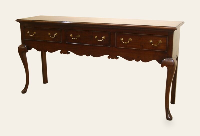 Cab leg three dresser server view two — handmade by Bryn Hall in Suffolk