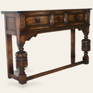 Carved bulbous leg buffet sideboard 958 — handmade by Bryn Hall in Suffolk