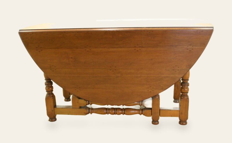 Cherry all turned singel gateleg 309 closed up — handmade by Bryn Hall in Suffolk
