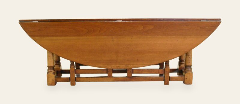 Cherry gateleg table 307 closed up — handmade by Bryn Hall in Suffolk