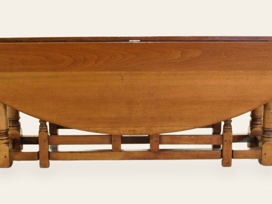 Cherry gateleg table 307 closed up — handmade by Bryn Hall in Suffolk