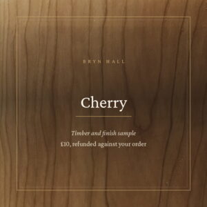 Sanded cherry sample board with fine straight grain