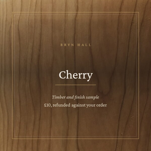 Sanded cherry sample board with fine straight grain