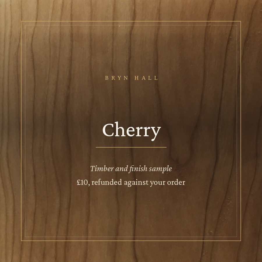 Sanded cherry sample board with fine straight grain