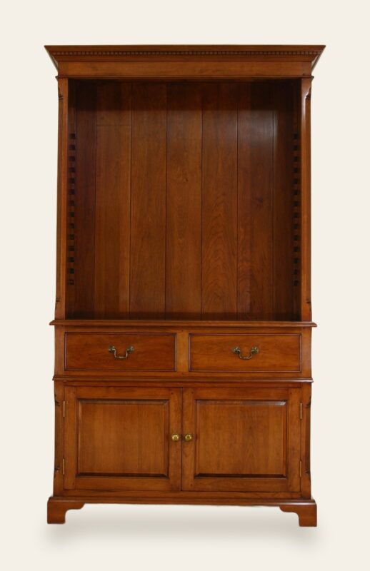 Cherry two door drawer bookcase empty — handmade by Bryn Hall in Suffolk