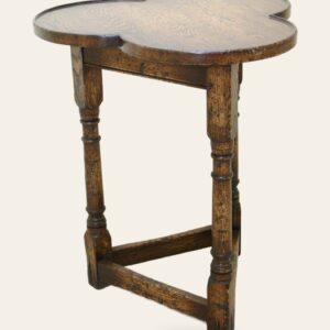 Clover leaf lamp table — handmade by Bryn Hall in Suffolk