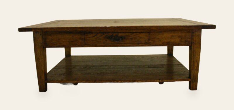 Coffee table with potboard sand blasted — handmade by Bryn Hall in Suffolk