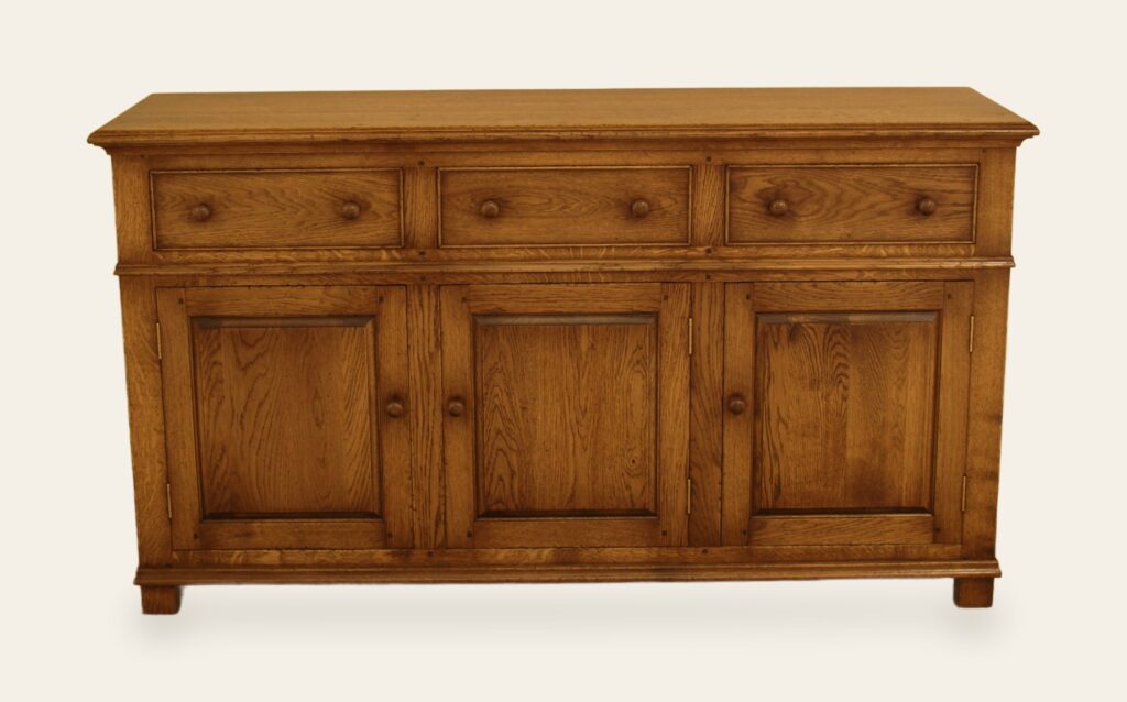 Denbigh dresser base 210, front view — handmade by Bryn Hall in Suffolk
