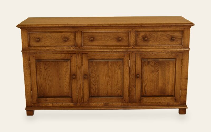 Denbigh dresser base 210, front view — handmade by Bryn Hall in Suffolk