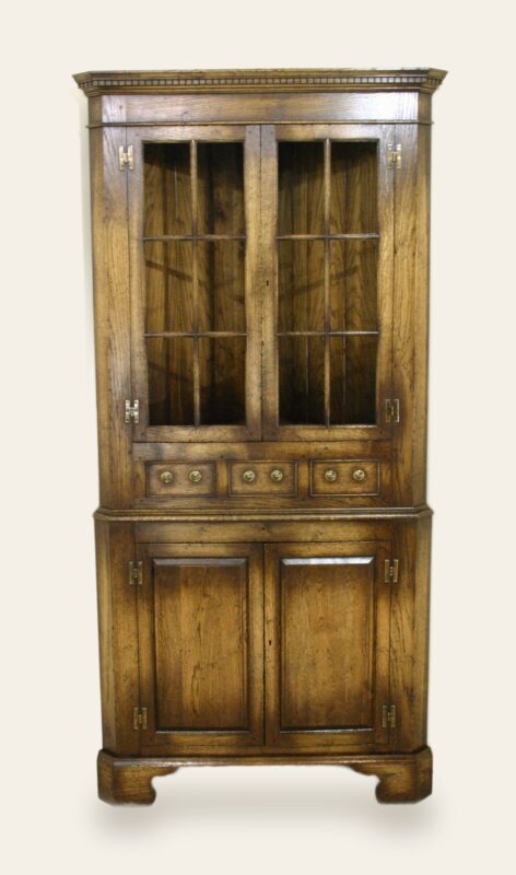 Double glazed corner cabinet 143 — handmade by Bryn Hall in Suffolk