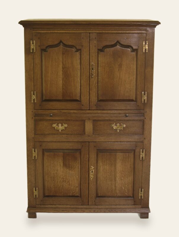Drinks cabinet four door 148, front view — handmade by Bryn Hall in Suffolk
