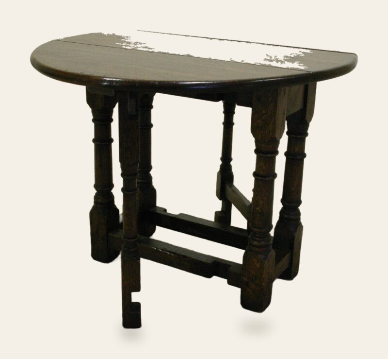 Drop leaf lamp table 707 leaf out — handmade by Bryn Hall in Suffolk