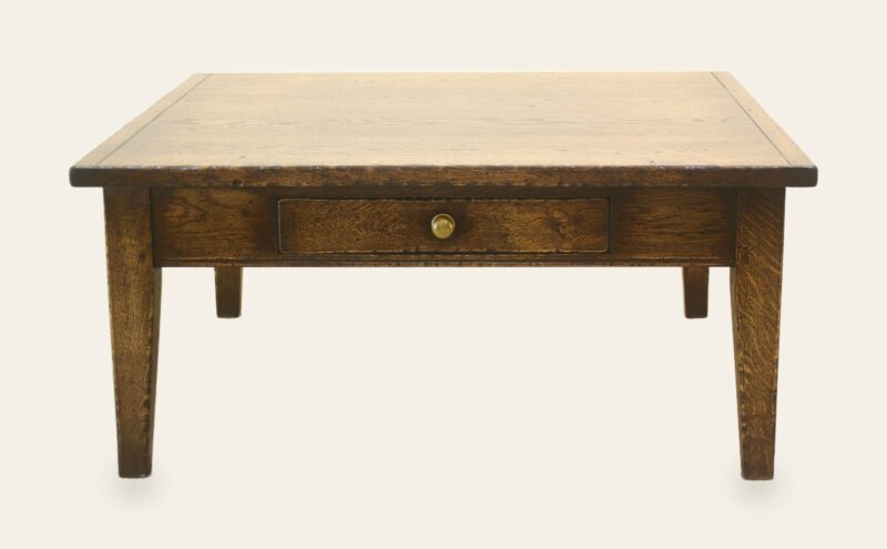Farm house coffee table one drawer 700sp, view 1 — handmade by Bryn Hall in Suffolk