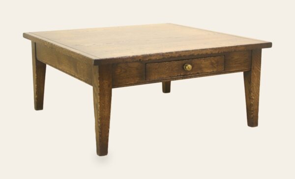 Farm house coffee table one drawer 700sp, view 2 — handmade by Bryn Hall in Suffolk