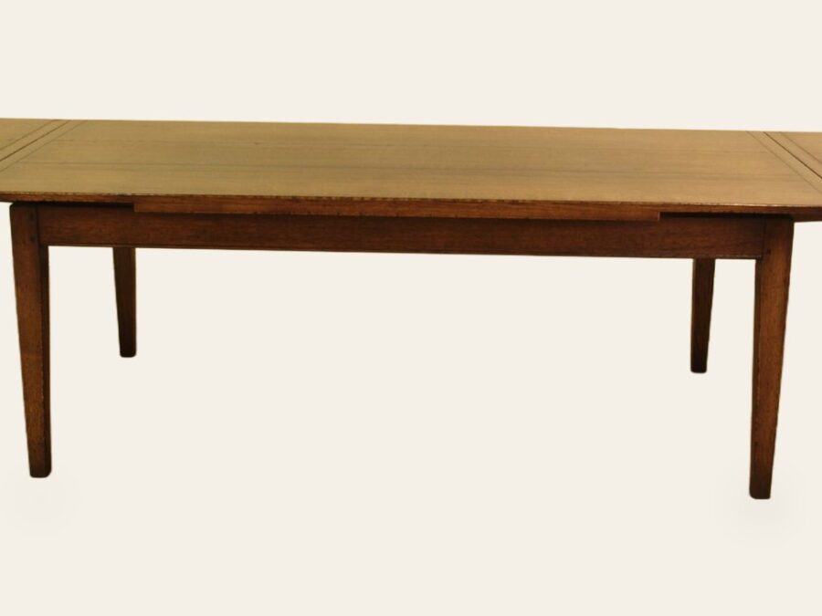 Farm house drawleaf table both leaves out — handmade by Bryn Hall in Suffolk