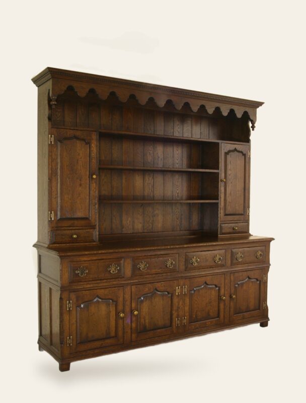 Four door dresser and rack 209, angle view — handmade by Bryn Hall in Suffolk