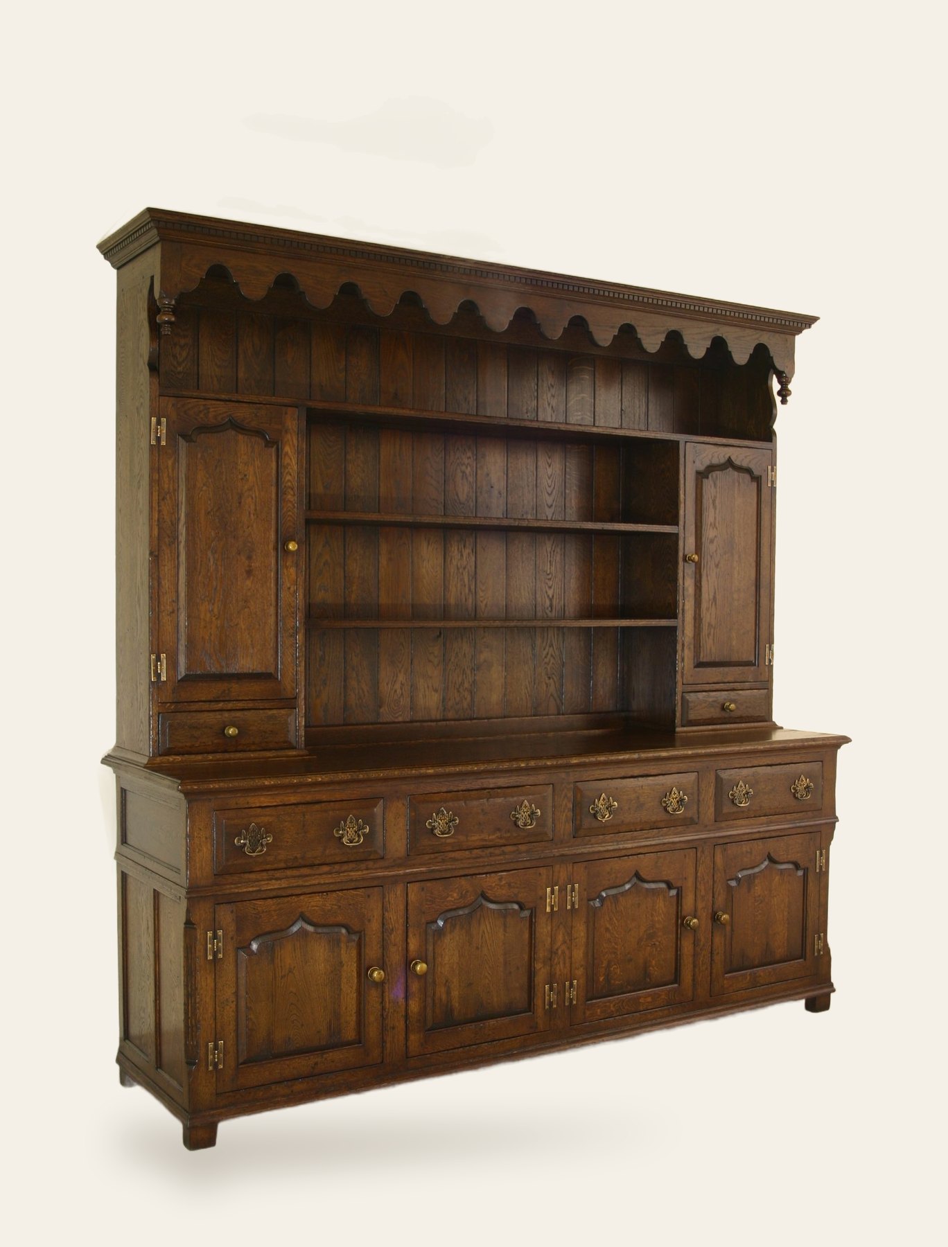 Four door dresser and rack 209, angle view — handmade by Bryn Hall in Suffolk
