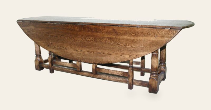 Gateleg table 307 leafs down — handmade by Bryn Hall in Suffolk