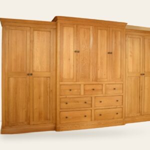 Large brakefront wardrobe 8 doors and 7 drawers, view 1 — handmade by Bryn Hall in Suffolk