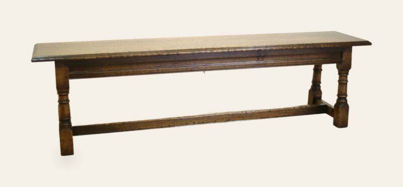 Long stool, view 1 — handmade by Bryn Hall in Suffolk