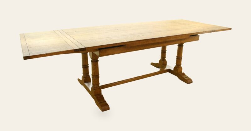Monks table 953 leaves out — handmade by Bryn Hall in Suffolk