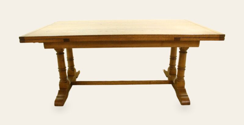 Monks table 953, side view — handmade by Bryn Hall in Suffolk