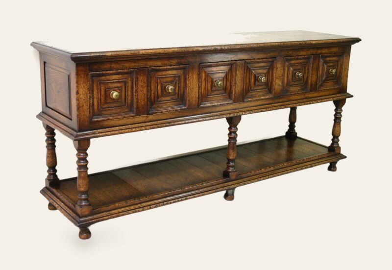 Moulded front potboard base 951, corner view — handmade by Bryn Hall in Suffolk