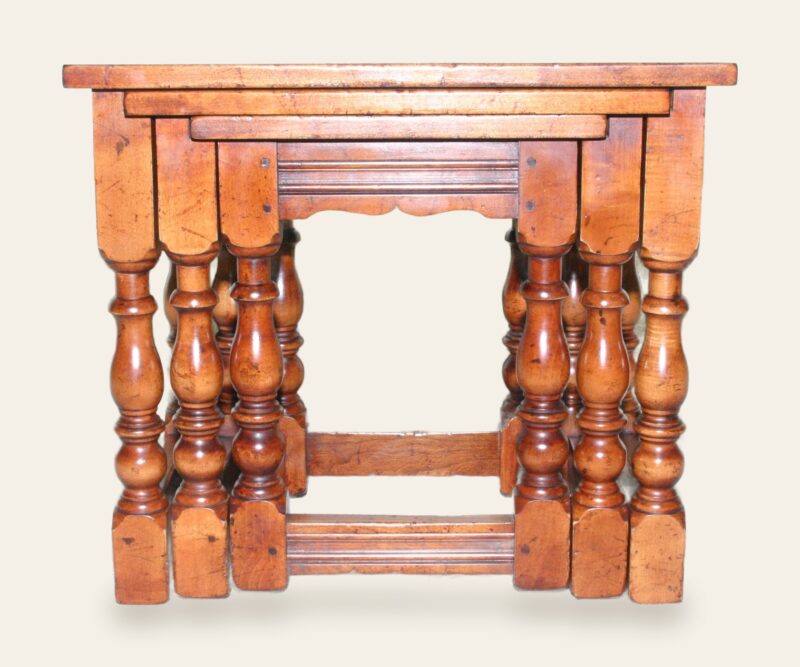 Nest of nables 721, front view cherry — handmade by Bryn Hall in Suffolk