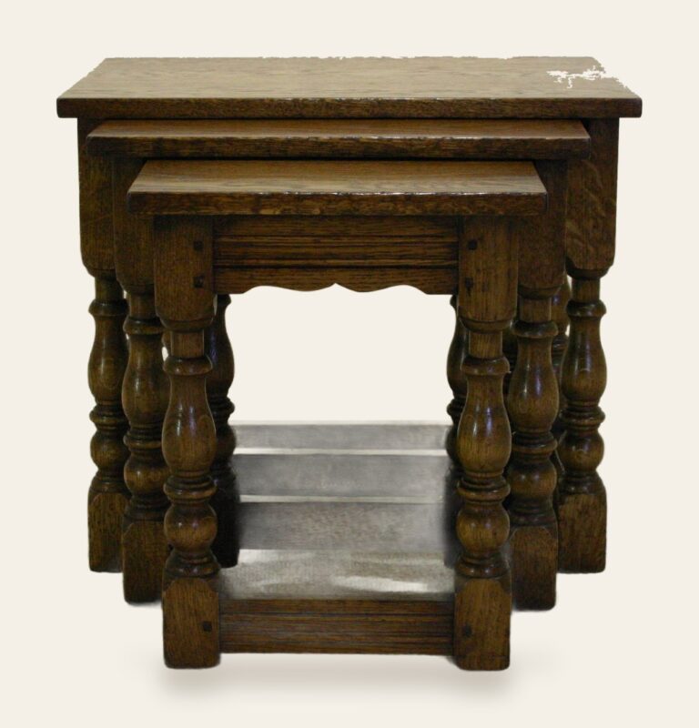 Nest of table 721 open — handmade by Bryn Hall in Suffolk