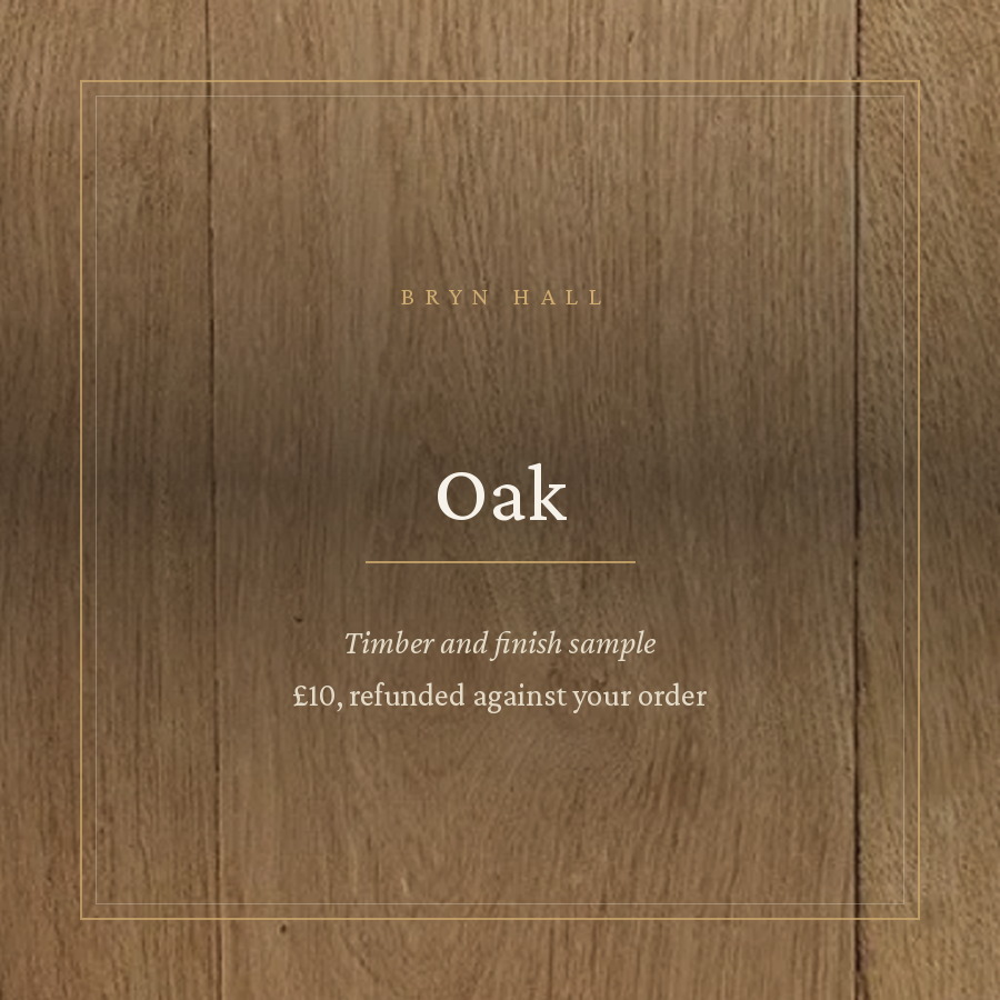 Sanded oak sample board