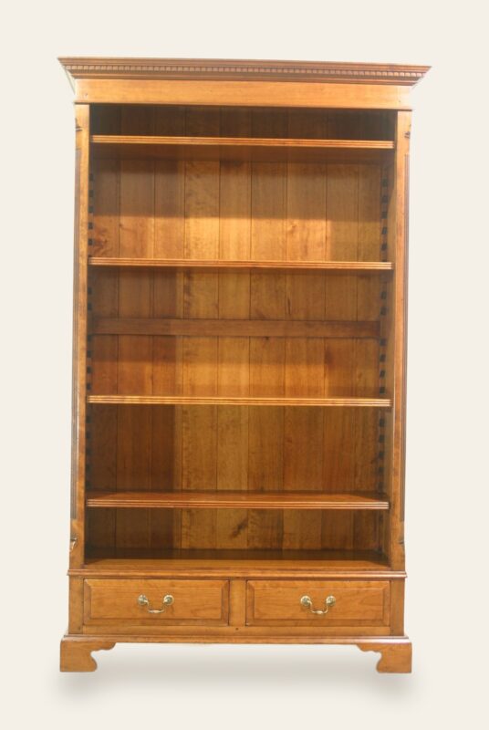 Open bookcase with drawers 116a cherry, view 1 — handmade by Bryn Hall in Suffolk