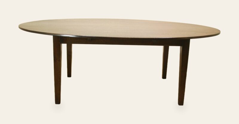 Oval farm house farm table 347, view 1 — handmade by Bryn Hall in Suffolk