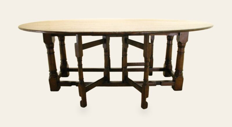 Oval gate leg table 307 — handmade by Bryn Hall in Suffolk