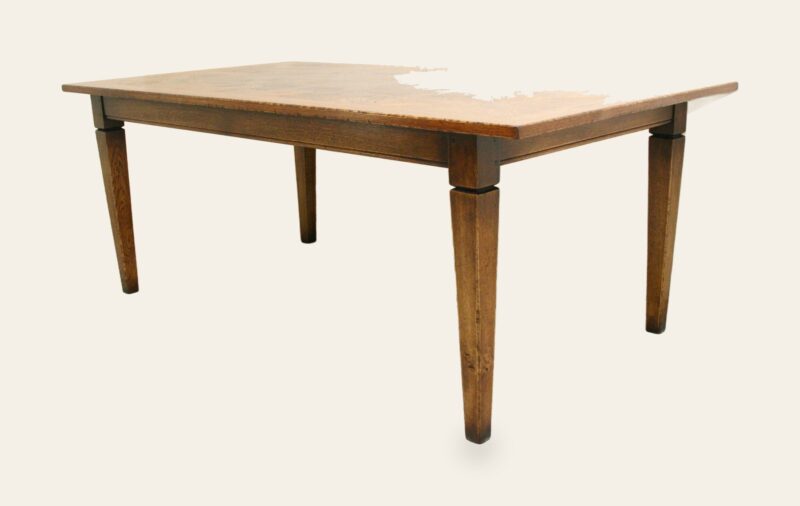 Parquet top farm house type table — handmade by Bryn Hall in Suffolk