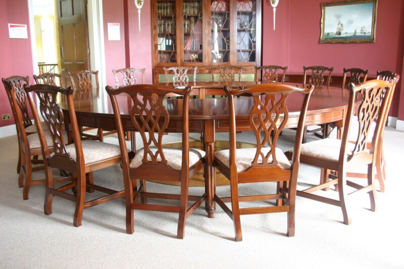 A french-polished boardroom table made for E’On