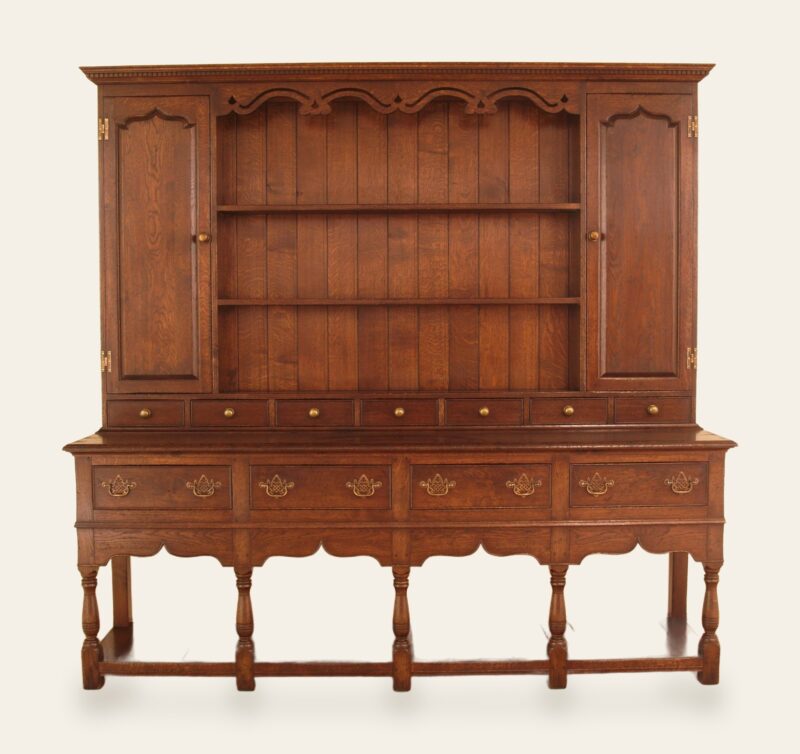 Potboard dresser and rack 126sp, front view — handmade by Bryn Hall in Suffolk