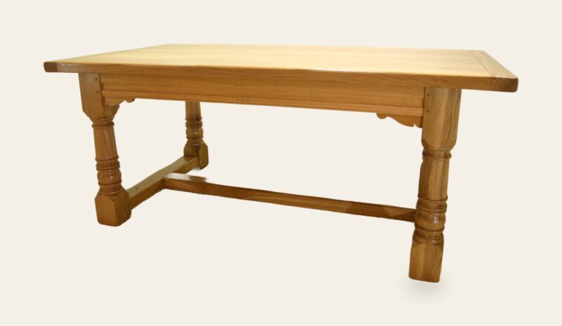Refectory table 303 in a natual colour — handmade by Bryn Hall in Suffolk