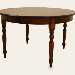 Round farm house table turned legs leaf out — handmade by Bryn Hall in Suffolk