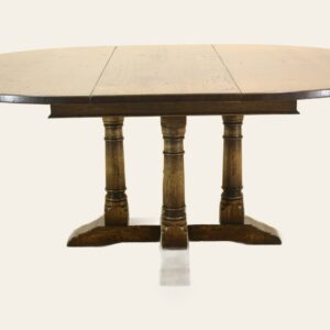 Round monks table leaves out 344, view 2 — handmade by Bryn Hall in Suffolk