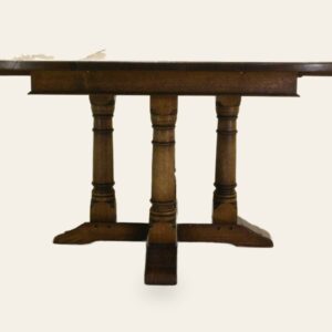 Round monks table with leaves 344 — handmade by Bryn Hall in Suffolk
