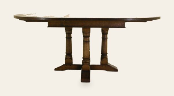 Round monks table with leaves 344 — handmade by Bryn Hall in Suffolk