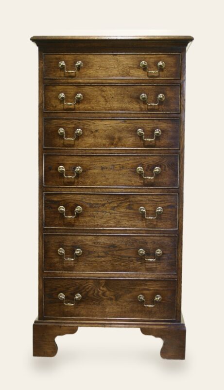 Seven drawer wellington chest of drawers, view 1 — handmade by Bryn Hall in Suffolk