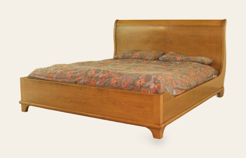 Sleigh beds, angle, view 1 — handmade by Bryn Hall in Suffolk