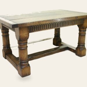 Small character oak refectory table 303a — handmade by Bryn Hall in Suffolk