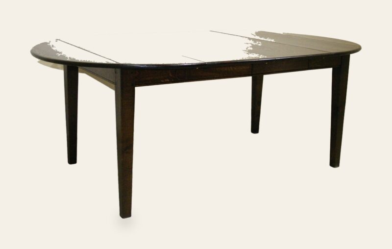 Sussex table with tappered legs leaves in — handmade by Bryn Hall in Suffolk