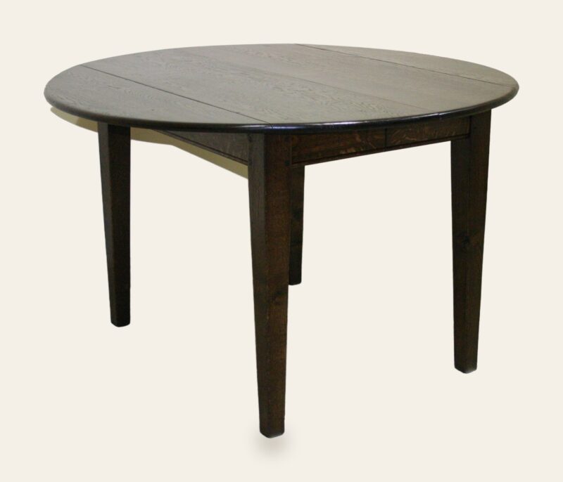 Sussex table with tappered legs leaves out — handmade by Bryn Hall in Suffolk