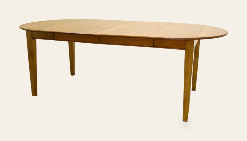 Sussex table with two leaves drop leaves up — handmade by Bryn Hall in Suffolk