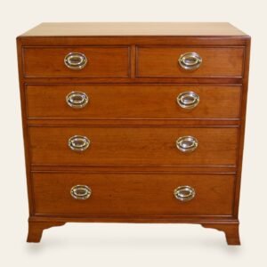 Tea caddy chest of drawers, front view — handmade by Bryn Hall in Suffolk